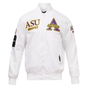 ALCORN STATE UNIVERSITY CLASSIC SATIN JACKET (WHITE)