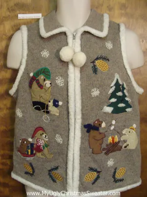 Busy Bears Ugliest Bad Christmas Sweaters Vest