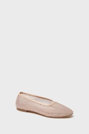 Champagne Alba Studded Ballet Flat