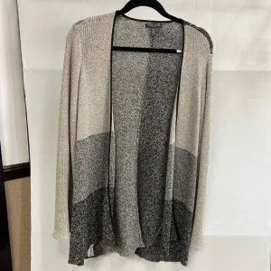 EILEEN FISHER Knit BLOCK Women's Sweaters Women Size 1x TAUPE/BLACK Shrug