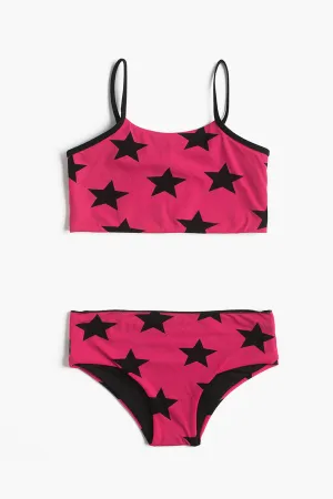 Girls Nununu Star Sports Swim Set Pink