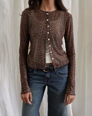 Kahula Shirt in Mesh Rar Leopard