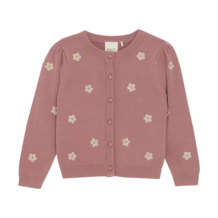 Knit Cardigan - Dusty Rose Floral