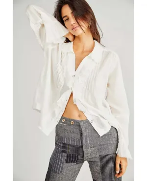 Savannah Button Down Shirt Ivory